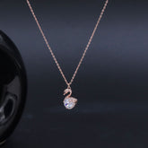 Stone-Studded Swan Pendant Chain